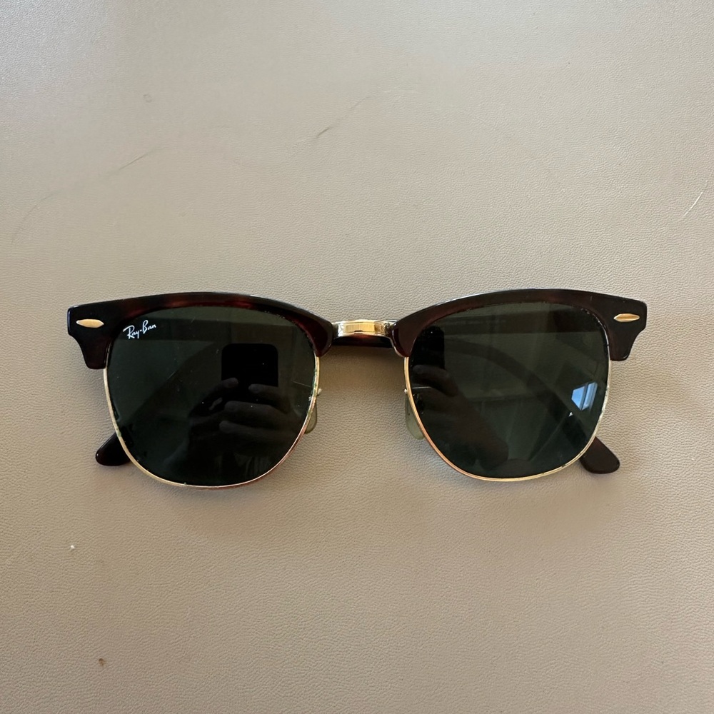 Ray-Ban Clubmaster RB3016 51mm Tortoise / Gold Green G-15 Sunglasses